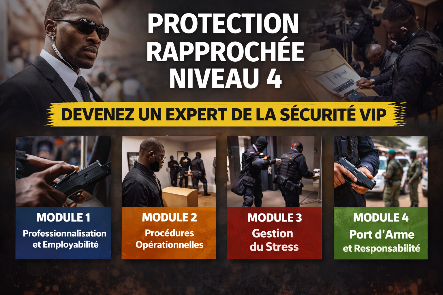 Protection Rapprochée Niveau 4 – Devenez un Expert de la Sécurité VIP